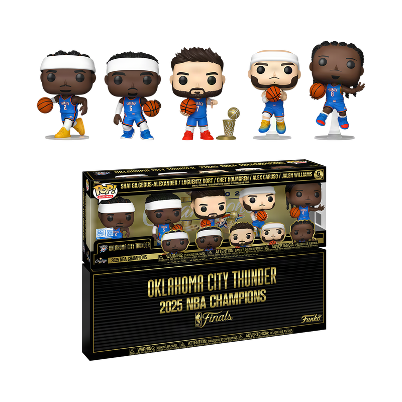 Pop! Oklahoma City Thunder 2025 NBA Champions 5-Pack